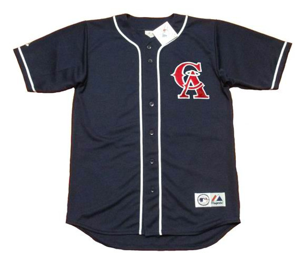 Vintage Buttoned Blue Anaheim Angels Baseball Jersey by Majestic