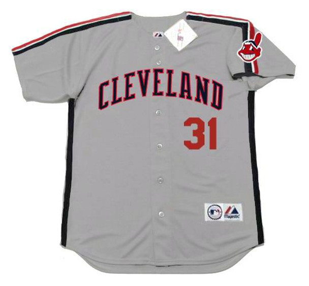 MAJESTIC  STEVE OLIN Cleveland Indians 1992 Cooperstown Baseball Jersey