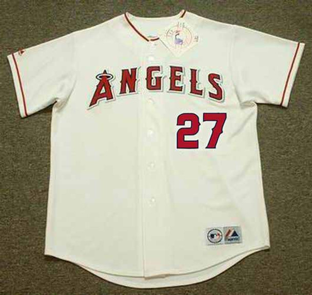 VLADIMIR GUERRERO  Anaheim Angels 2004 Home Majestic Throwback Baseball  Jersey