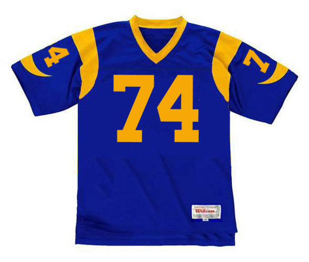 MERLIN OLSEN  Los Angeles Rams 1974 Wilson Throwback NFL Football
