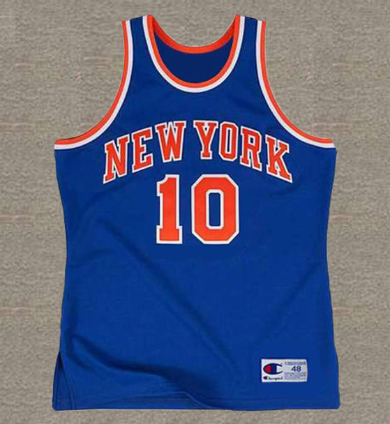 Knicks Mitchell & Ness 75th Silver Walt Frazier #10 Swingman Jersey