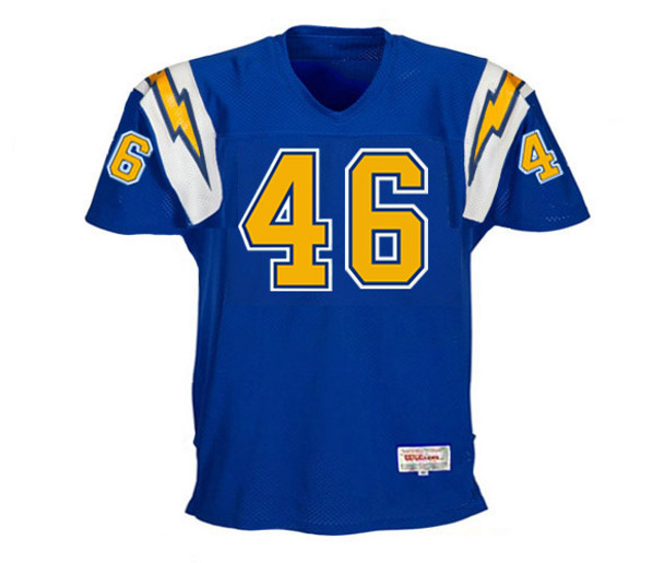 Customized 1980's San Diego Chargers Wilson NFL Throwback Jersey