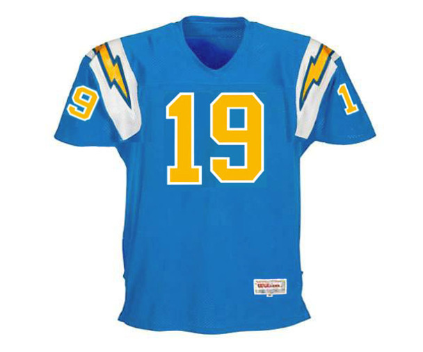 JOHNNY UNITAS  San Diego Chargers 1973 Wilson Throwback NFL