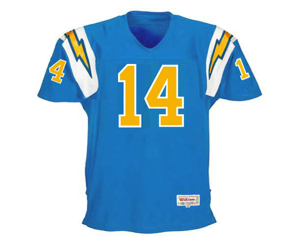 DAN FOUTS San Diego Chargers 1973 Wilson Throwback NFL Football Jersey