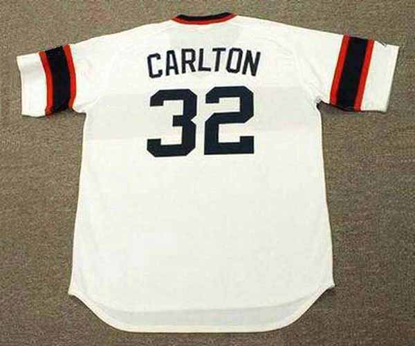 STEVE CARLTON  Chicago White Sox 1986 Home Majestic Throwback Baseball  Jersey