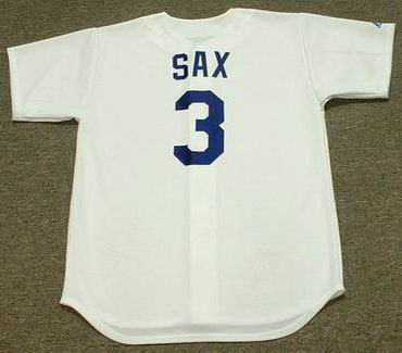 Los Angeles Dodgers Steve Sax Autographed Pro Style White Jersey