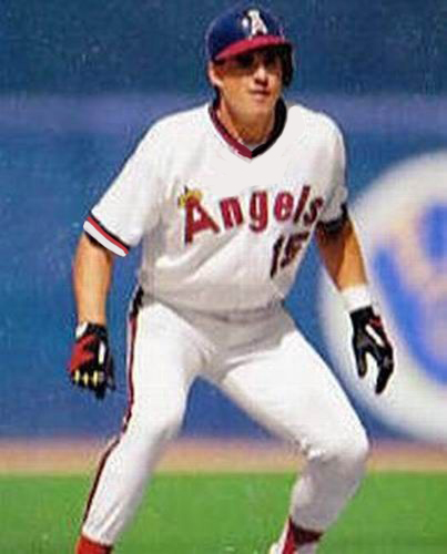 TIM SALMON California Angels Majestic Cooperstown Throwback Home