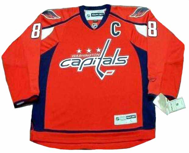 Alexander Ovechkin Jersey - Washington Capitals 1990 Home NHL Throwback  Jersey