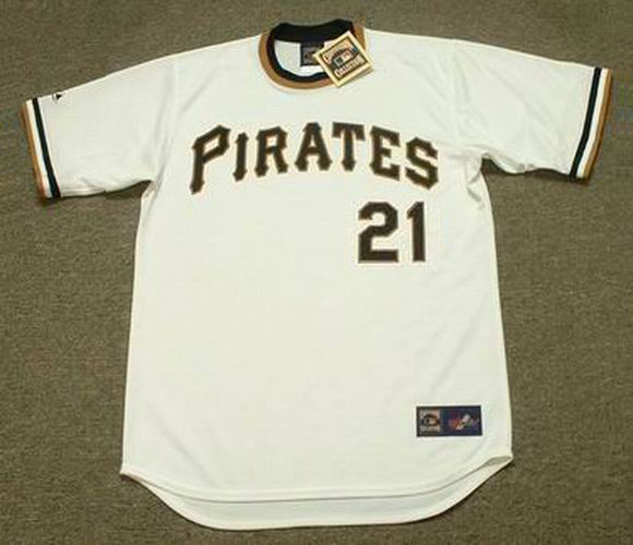 MLB Pirates 21 Roberto Clemente Black Mitchell and Ness Throwback