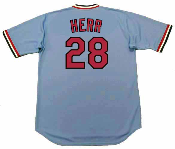 TOMMY HERR  St. Louis Cardinals 1982 Away Majestic Throwback