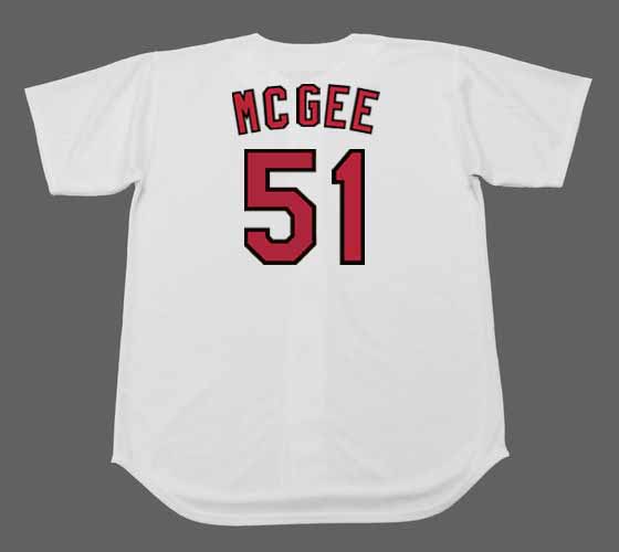 WILLIE MCGEE  St. Louis Cardinals 1996 Home Majestic Throwback Baseball  Jersey