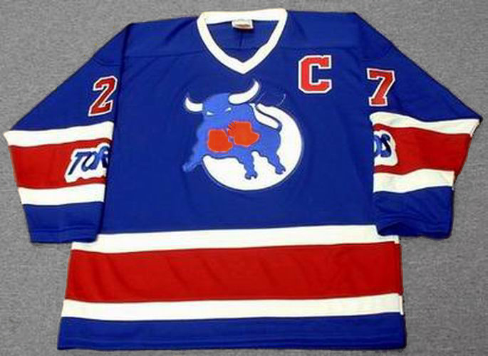 VINTAGE REAL WHA TORONTO TOROS, BURMINGHAM BULLS FULL SIZE HOCKEY JERSEY  CREST