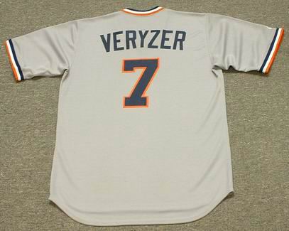 TOM VERYZER Detroit Tigers 1975 Majestic Cooperstown Throwback Away  Baseball Jersey - Custom Throwback Jerseys