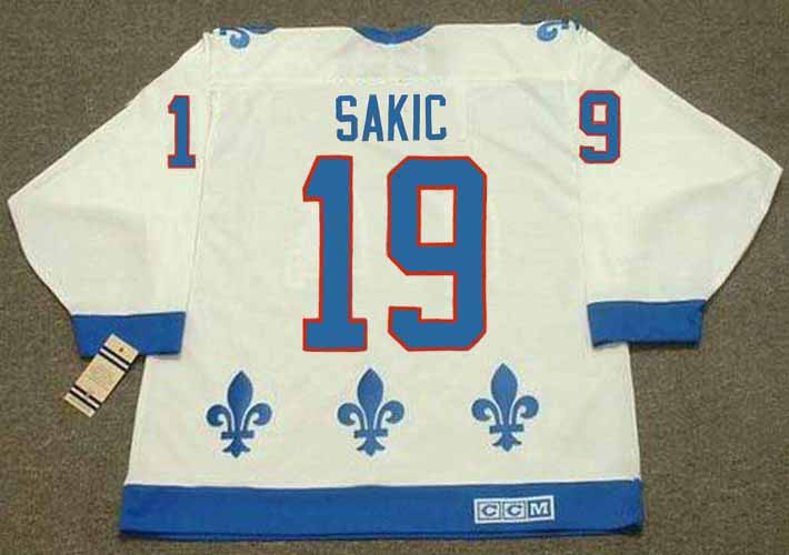 CCM Quebec Nordiques Joe Sakic NHL Hockey Jersey Vintage Blue Away  Avalanche XL
