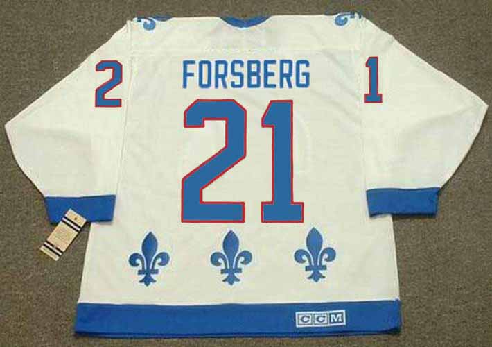 Custom Quebec Nordiques Peter Forsberg The Shelved Wolf 1995-96 Hockey  Jersey