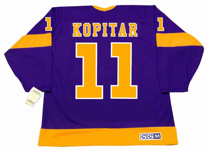 Anze Kopitar Los Angeles Kings Fanatics Authentic Unsigned Throwback Alternate Jersey Skating Photograph