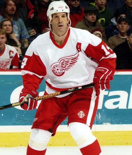 2001-02 Brendan Shanahan Detroit Red Wings Stanley Cup Finals Game Worn  Jersey - 2002 Stanley Cup Finals - Photo Match
