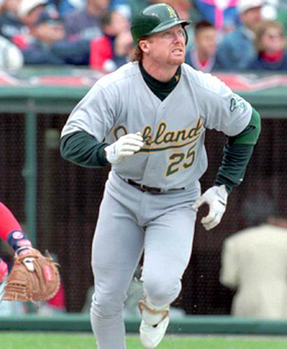 MARK McGWIRE  Oakland Athletics 1989 Away Majestic Throwback Baseball  Jersey