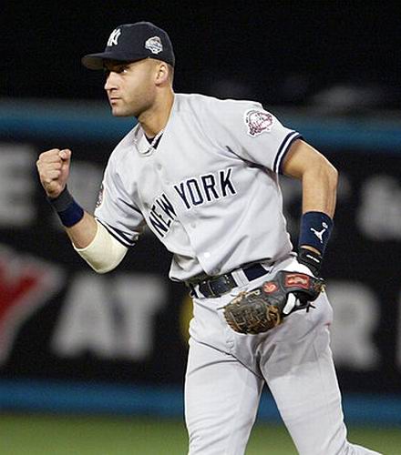 Derek Jeter Jersey 2003 New York Yankees Away Throwback Baseball