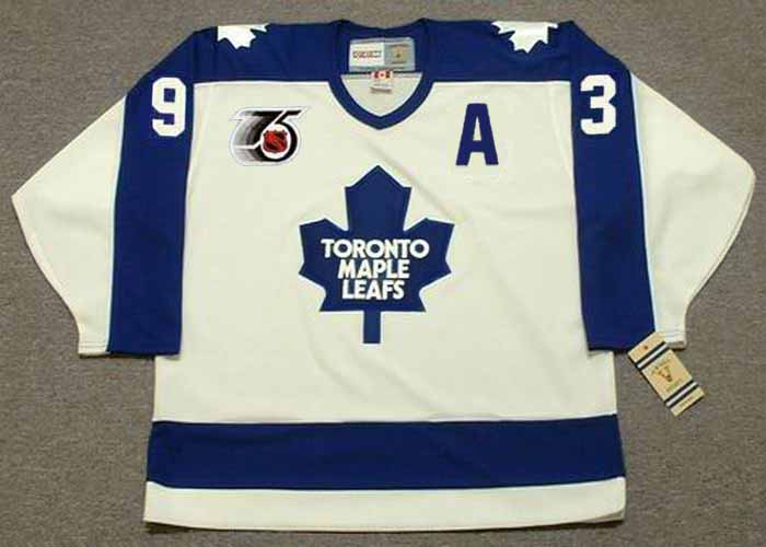 Vintage 1993 NHL Doug Gilmour Toronto Maple Leafs T-Shirt White XL