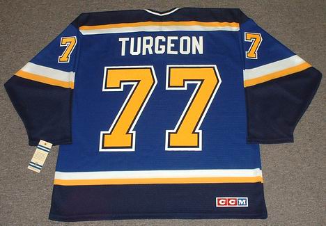 Pierre Turgeon Authentic St. Louis Blues #77 Royal Blue Home Jersey