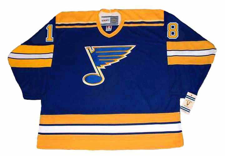 Doug Gilmour 1983 St. Louis Blues Vintage Throwback NHL Hockey Jersey
