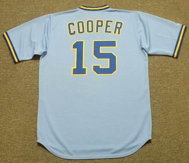 CECIL COOPER  Milwaukee Brewers 1982 Majestic Away Throwback Baseball  Jersey