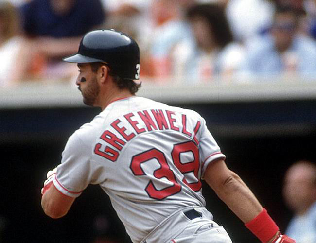Vintage Boston Red Sox Baseball Mike Greenwell 1989 - Depop