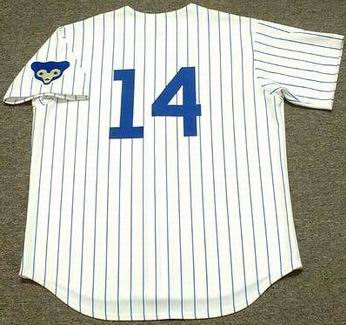 Men's Majestic Chicago Cubs #14 Ernie Banks Replica Cream 1929 Turn Back  The Clock MLB Jersey