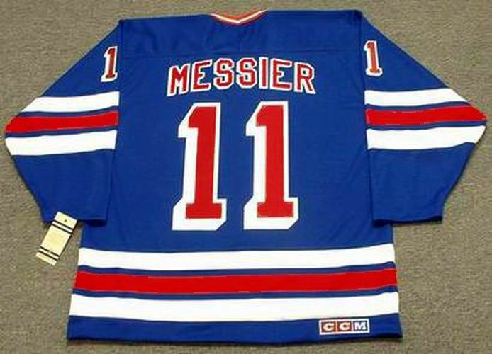 New York Rangers Mark Messier Vintage Blue Throwback Jersey