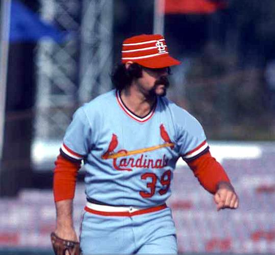 TED SIMMONS  St. Louis Cardinals 1976 Away Majestic Throwback Baseball  Jersey