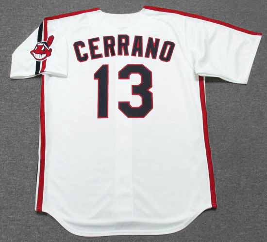 RICKY WILD THING VAUGHN  Cleveland Indians Majestic Cooperstown Baseball  Jersey