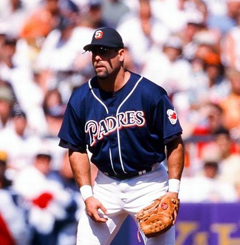 KEN CAMINITI  San Diego Padres 1996 Home Majestic Throwback Baseball Jersey