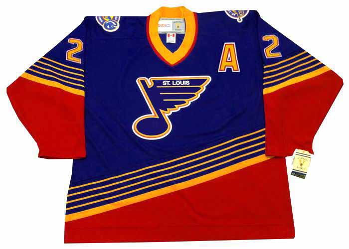 Al Macinnis Jersey - St. Louis Blues 1996 Away Throwback NHL