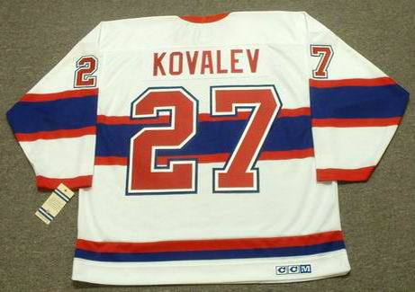 VINTAGE 90'S CCM NHL NEW YORK RANGERS ALEXEI KOVALEV JERSEY SIZE 48