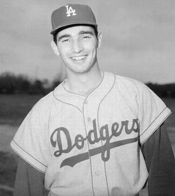 SANDY KOUFAX Brooklyn Dodgers 1950's Home Majestic Baseball