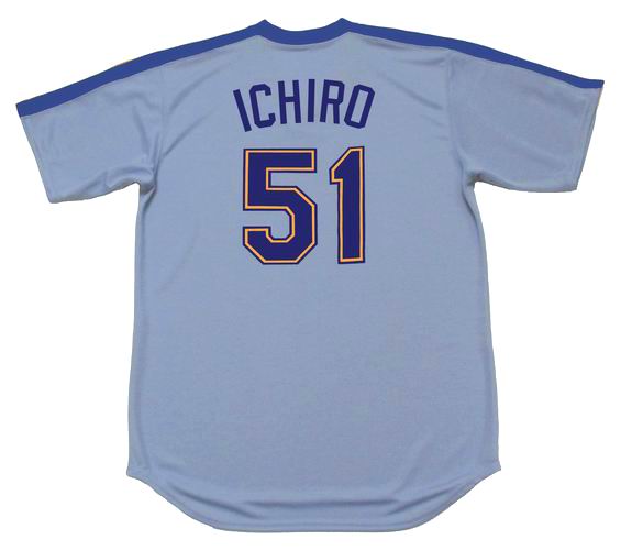 ICHIRO SUZUKI Seattle Mariners 1980's Majestic Cooperstown Throwback  Baseball Jersey - Custom Throwback Jerseys