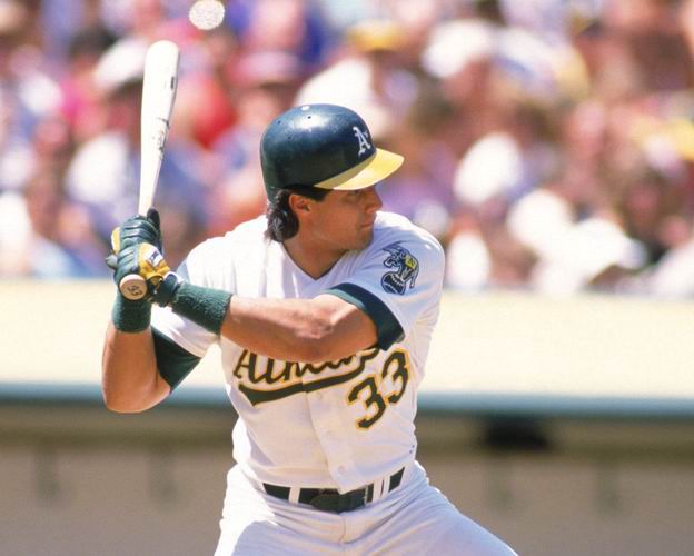 JOSE CANSECO  Oakland Athletics 1989 Home Majestic Throwback