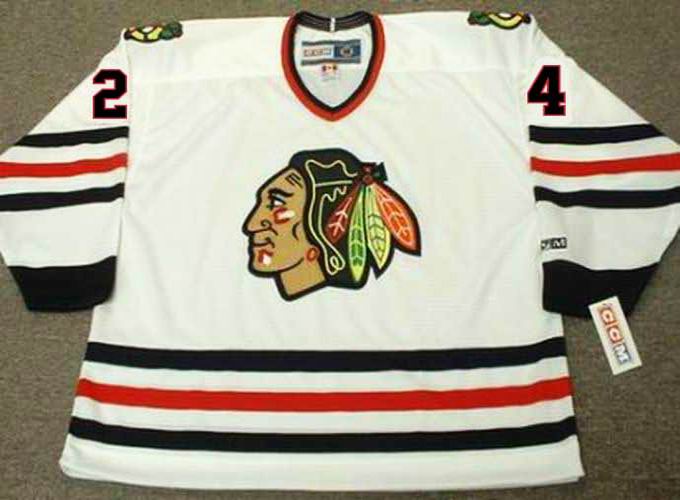 Bob Probert 1996 Chicago Blackhawks Vintage Throwback NHL Hockey Jersey