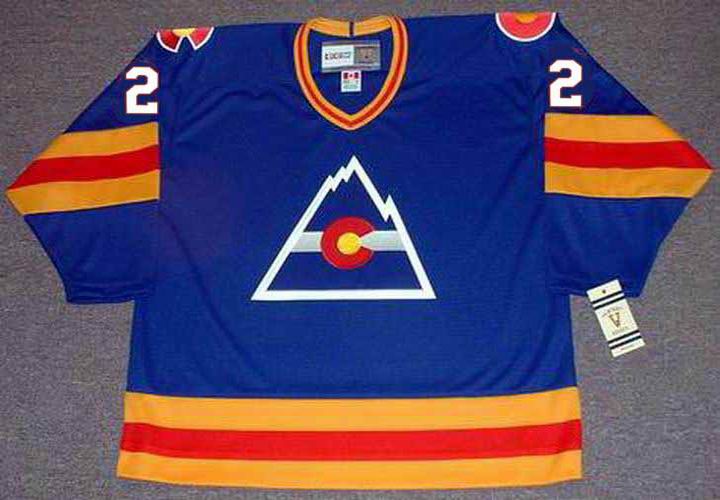 JOEL QUENNEVILLE Colorado Rockies 1980 CCM Vintage Throwback NHL