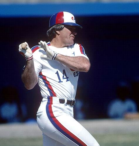 Men's Montreal Expos #14 Pete Rose 1982 White Mitchell & Ness