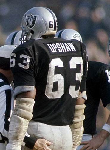Gene Upshaw 1976 Oakland Raiders Home Throwback NFL Football