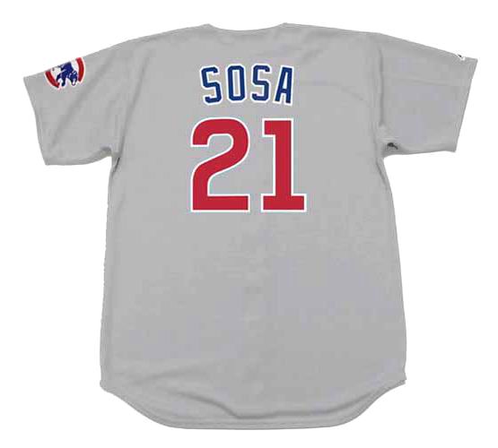 Men's Majestic Chicago Cubs #21 Sammy Sosa Replica Cream