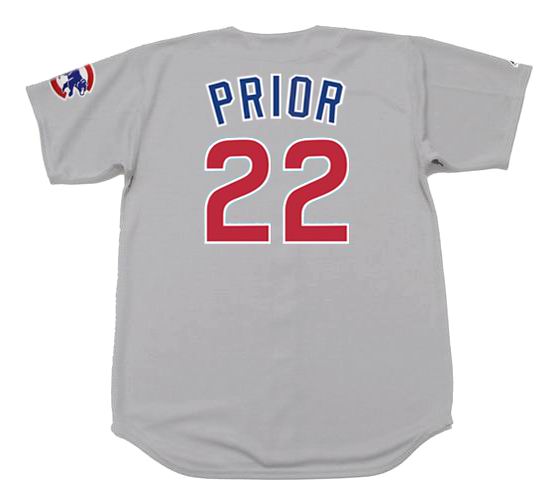 MAJESTIC  MARK PRIOR Chicago Cubs 2003 Throwback Away Baseball Jersey