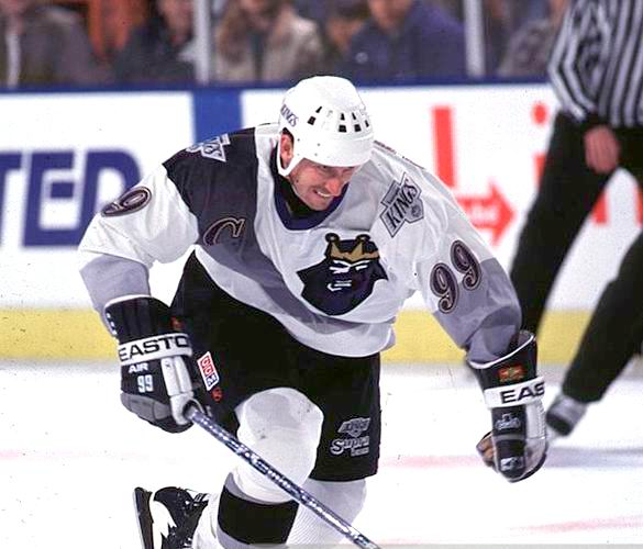 Wayne Gretzky of the Los Angeles Kings in action during the 1995