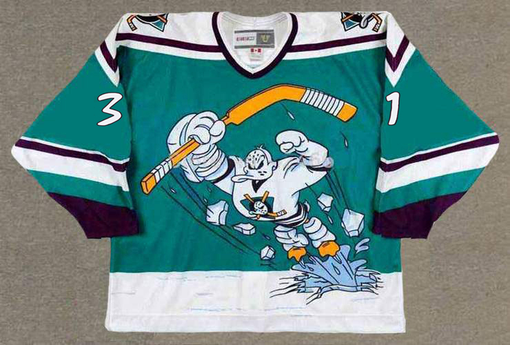 PAUL KARIYA  Anaheim Mighty Ducks 1998 Alternate Vintage NHL Hockey Jersey