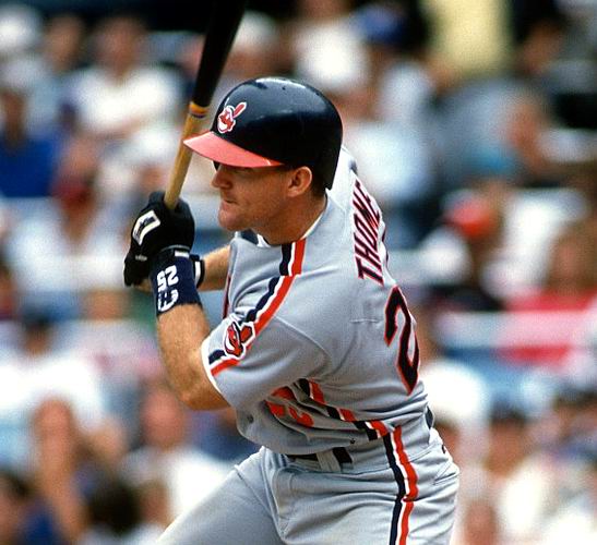 MAJESTIC  JIM THOME Cleveland Indians 1997 Throwback