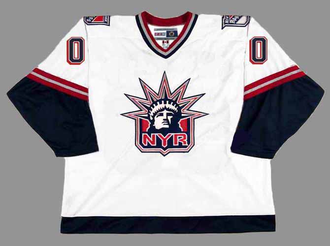 The Statue of Liberty in her 2012 NY Rangers Winter Classic Jersey