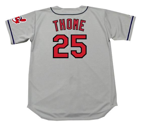 MAJESTIC  JIM THOME Cleveland Indians 1997 Throwback Baseball Jersey