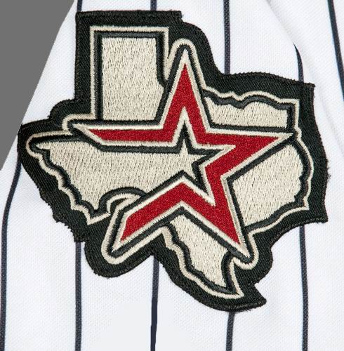MAJESTIC  LANCE BERKMAN Houston Astros 2004 Throwback Home Baseball Jersey